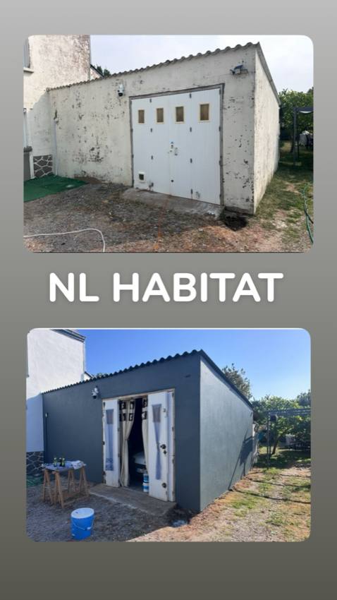 Avant après peinture dépendance garage